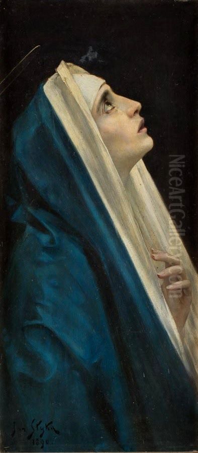 Mary Oil Painting by Jan Styka
