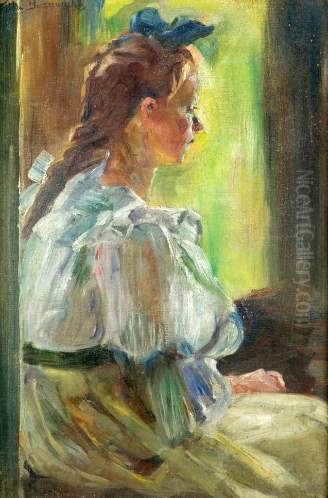 Girl at the window. Oil Painting by Olga Boznanska