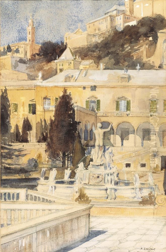 Palazzo Doria, Genova Oil Painting by Albert Edelfelt