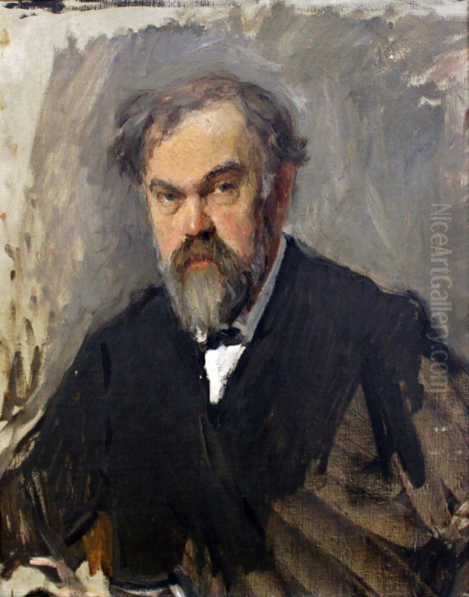 <<Portret P.P. Koncalovskij>> Oil Painting by Valentin Serov