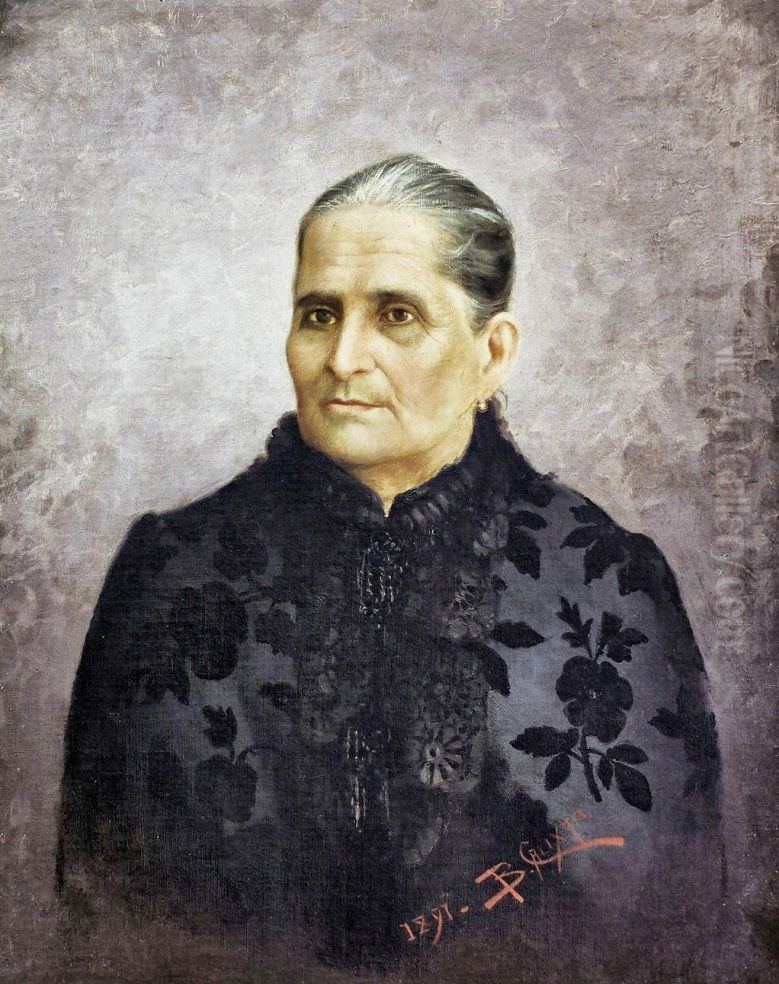 Maria Temporal de Mendonca, 1891. Oil Painting by Benedito Calixto