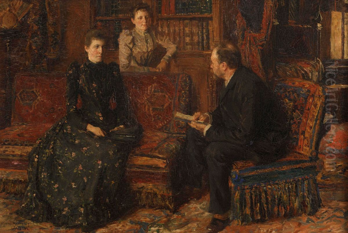 The lecture Oil Painting by Charles Mertens