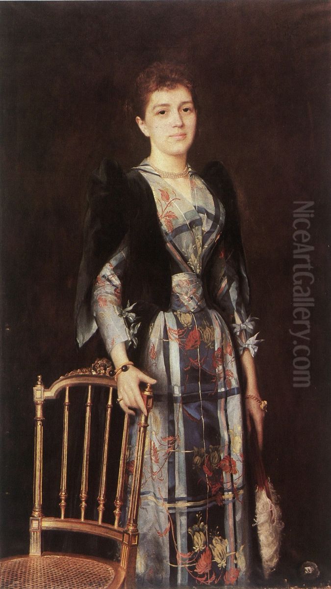 Portret Karoliny Czosnowskiej Oil Painting by Kazimierz Mordasewicz