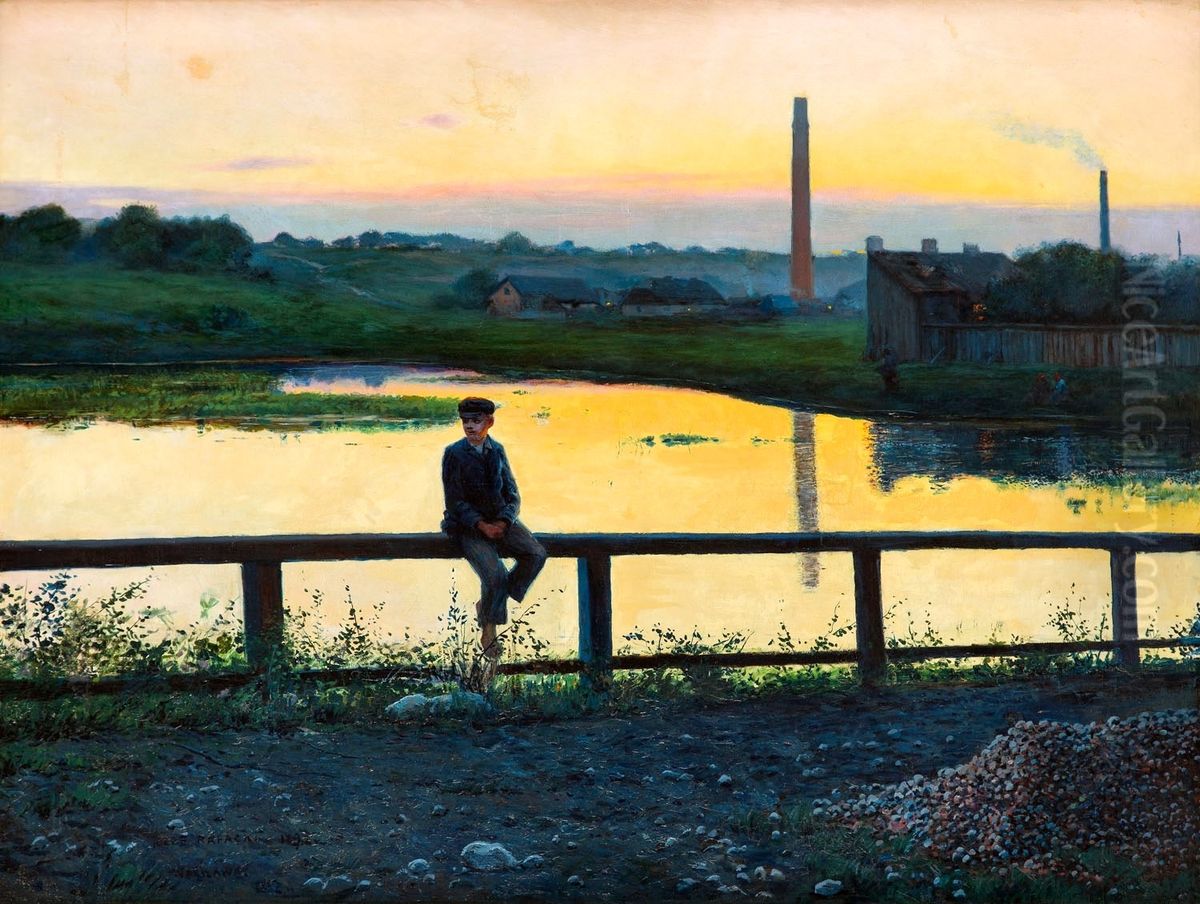 Reverie Oil Painting by Jozef Rapacki