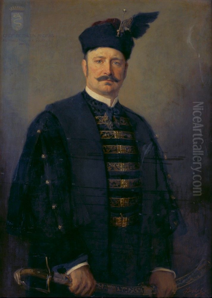 Portrait of Andras Bethlen Oil Painting by Philip de Laszlo