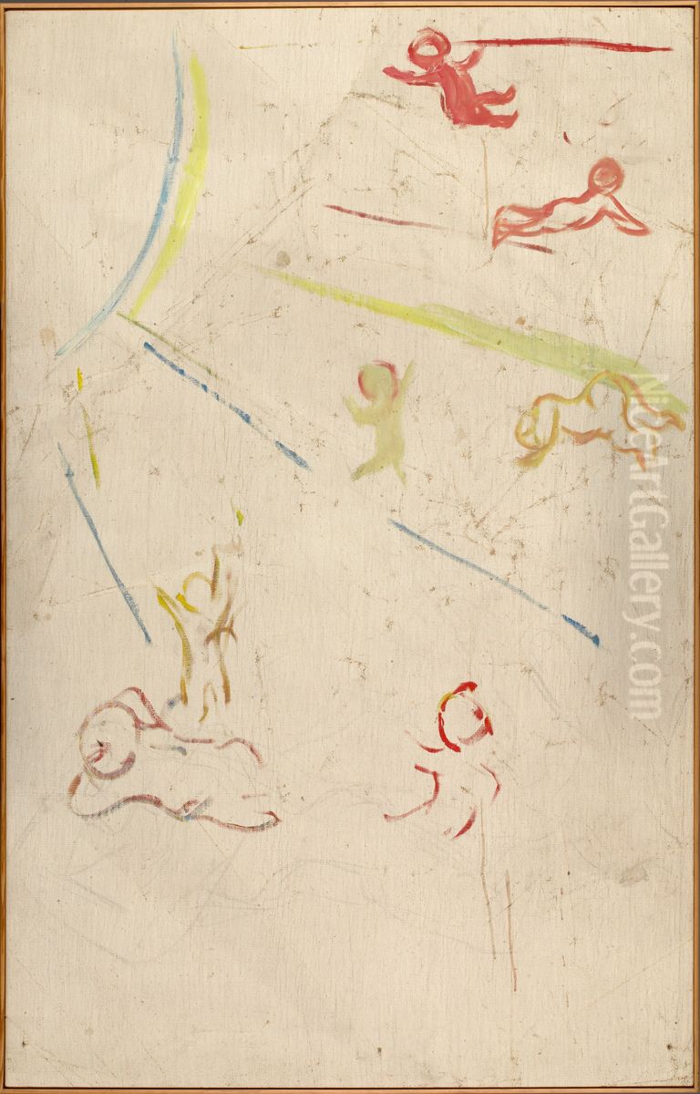 Geniuses in Sunrays Oil Painting by Edvard Munch