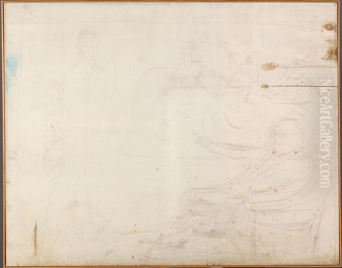 The Bohemian Wedding Oil Painting by Edvard Munch