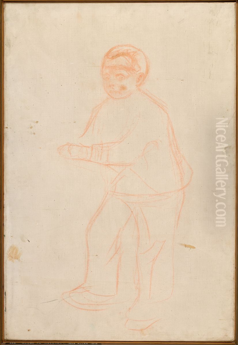 Figure Study Oil Painting by Edvard Munch