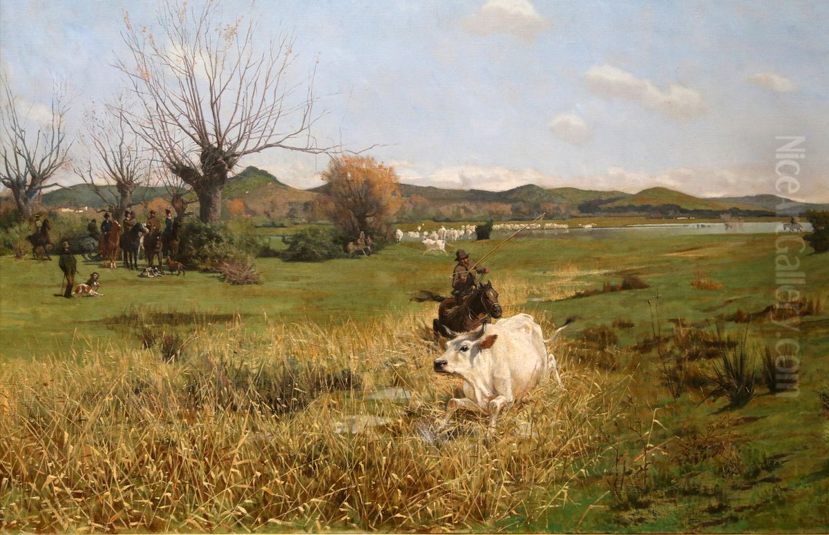 The lasso Oil Painting by Eugenio Cecconi