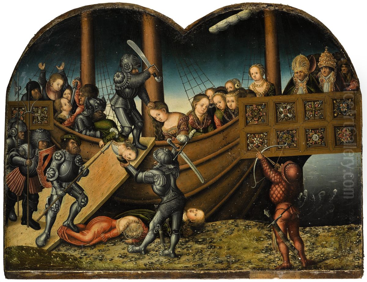 The Martyrdom of Saint Ursula and the Eleven Thousand Virgins Oil Painting by Lucas Cranach the Elder