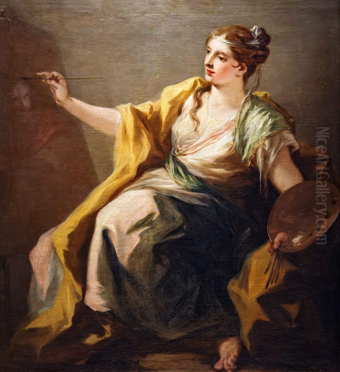Allegory of Painting Oil Painting by Giovanni Antonio Pellegrini