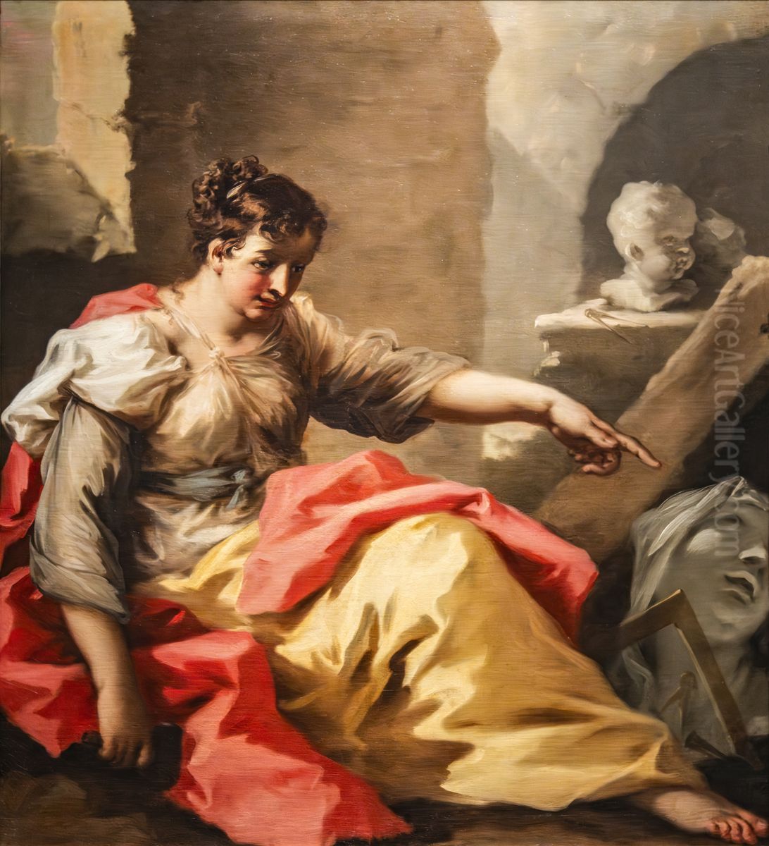 Allegory of Sculpture Oil Painting by Giovanni Antonio Pellegrini