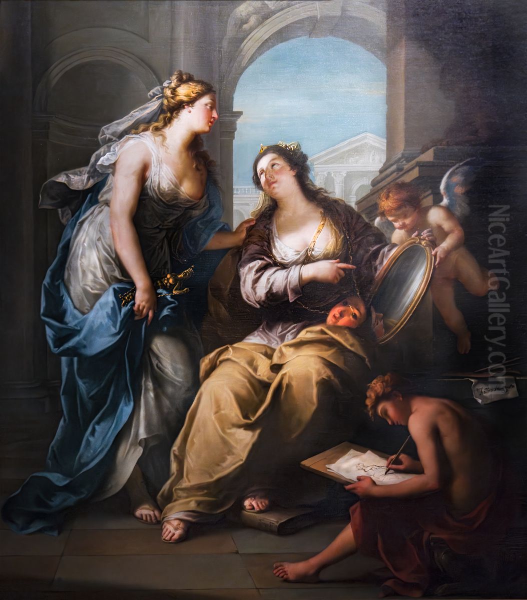 Allegory of the Art of Painting Oil Painting by Francesco Maggiotto