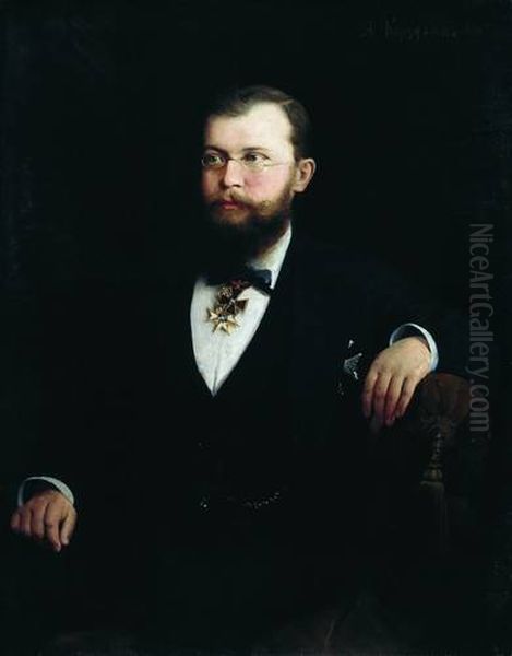 Portrait of the A.M. Sibiryakov Oil Painting by Alexei Korzukhin