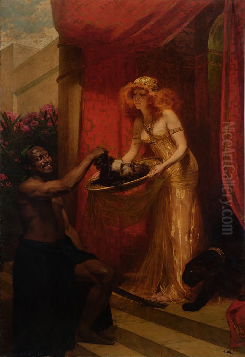 Salome Oil Painting by Gustaaf Vanaise