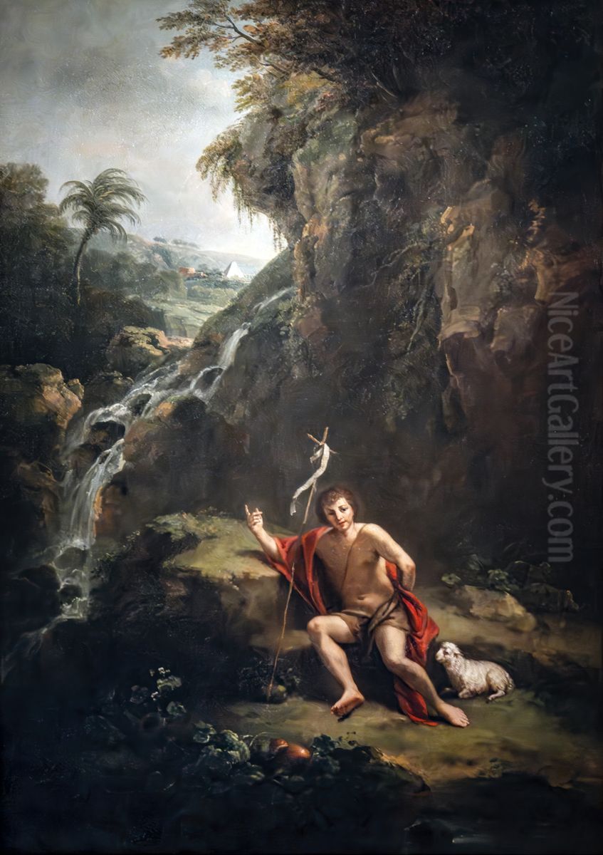 Landscape with St John the Baptist Oil Painting by Francesco Zuccarelli