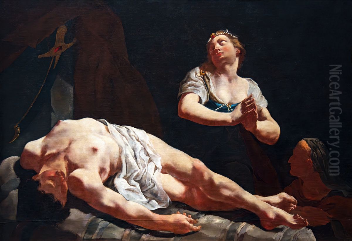 Judith and Holofernes Oil Painting by Giulia Lama