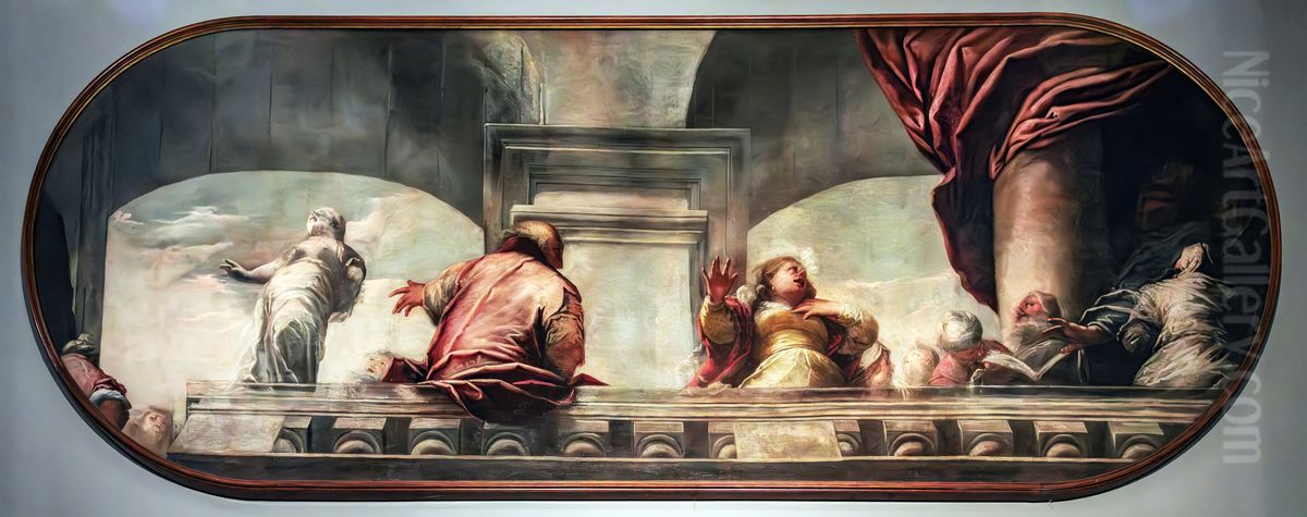 Saint Catherine Refuses to Wordhip the Idols Oil Painting by Sebastiano Mazzoni