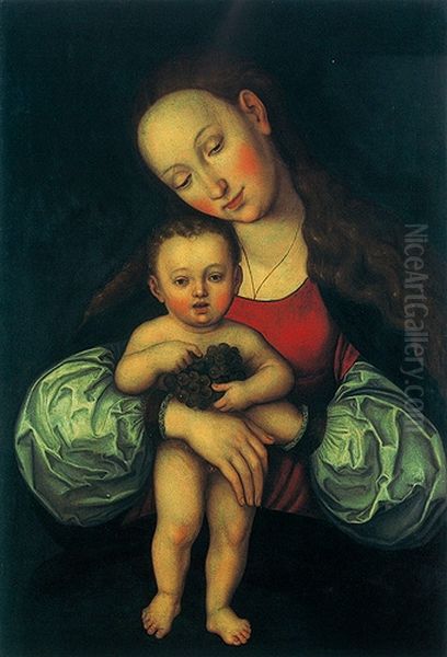 Madonna and Child. Oil Painting by Lucas The Younger Cranach