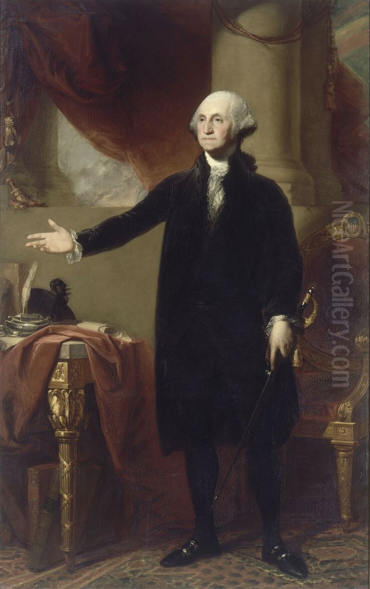 George Washington, president des Etats-unis (1732-1799) Oil Painting by George Peter Alexander Healy