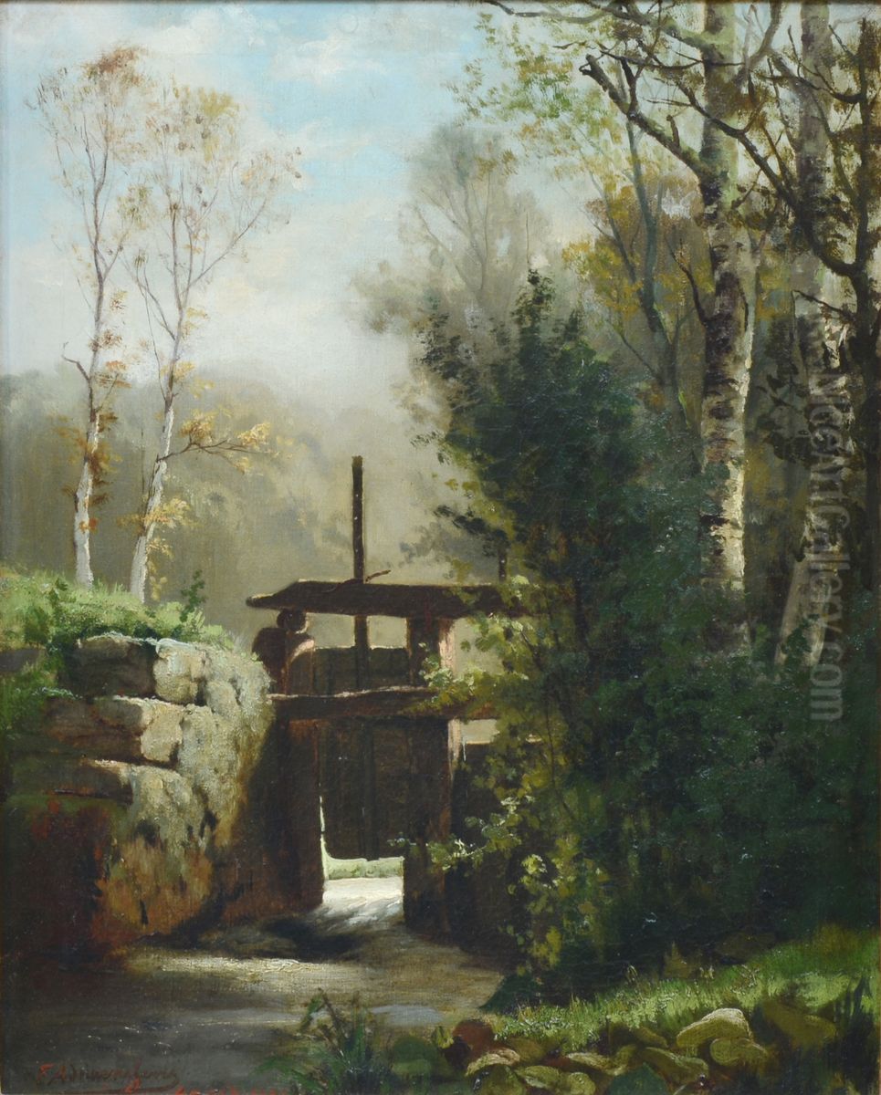 Small lock Oil Painting by Fernand Adriaenssens