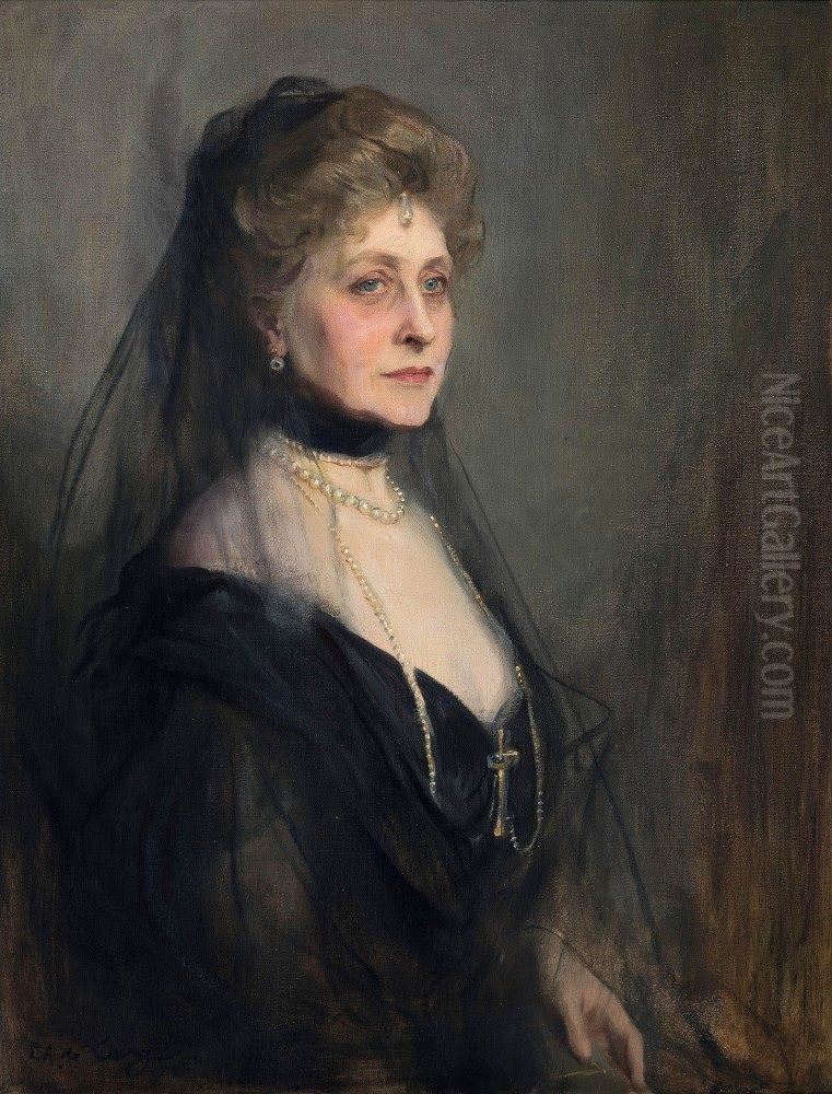 Duchess of Argyll, nee Princess Louise Caroline Alberta of Great Britain Oil Painting by Philip de Laszlo