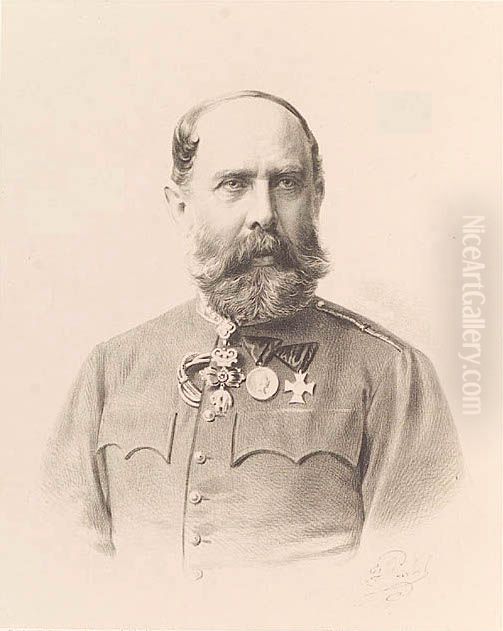 Karl Ludwig von Osterreich(1833-1896) Oil Painting by Franz Wurbel