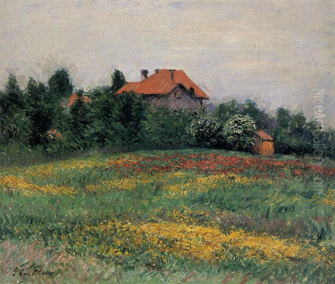 Wild Garden at Le Petit Gennevilliers Oil Painting by Gustave Caillebotte