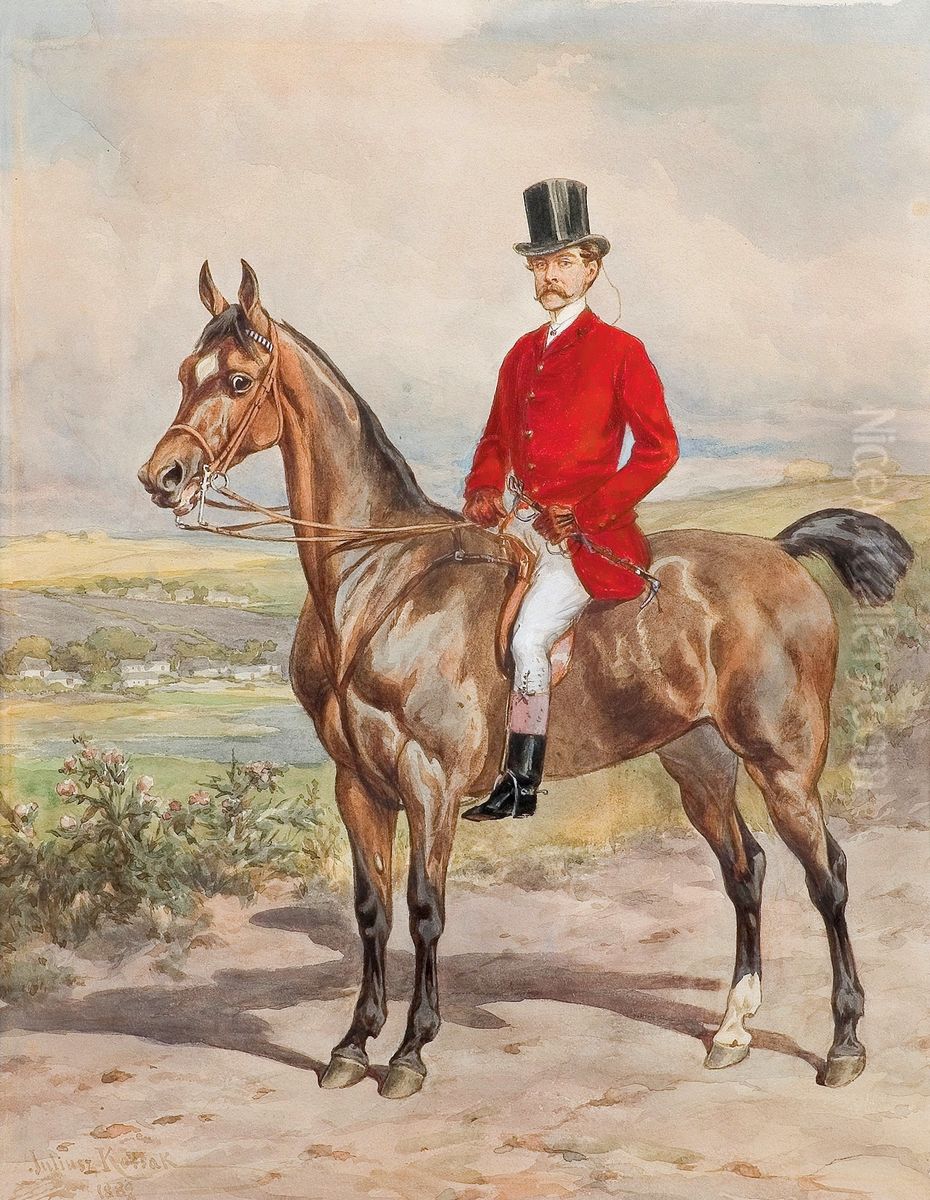 Portret Wilhelma Siemienskiego-Lewickiego. Oil Painting by Juliusz Kossak