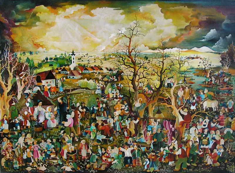 190 years of Kovacica Oil Painting by unknown