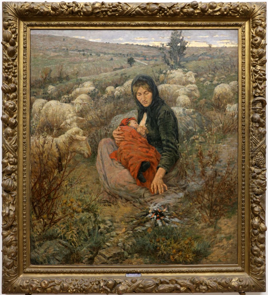 Bleak winter Oil Painting by Niccolo Cannicci