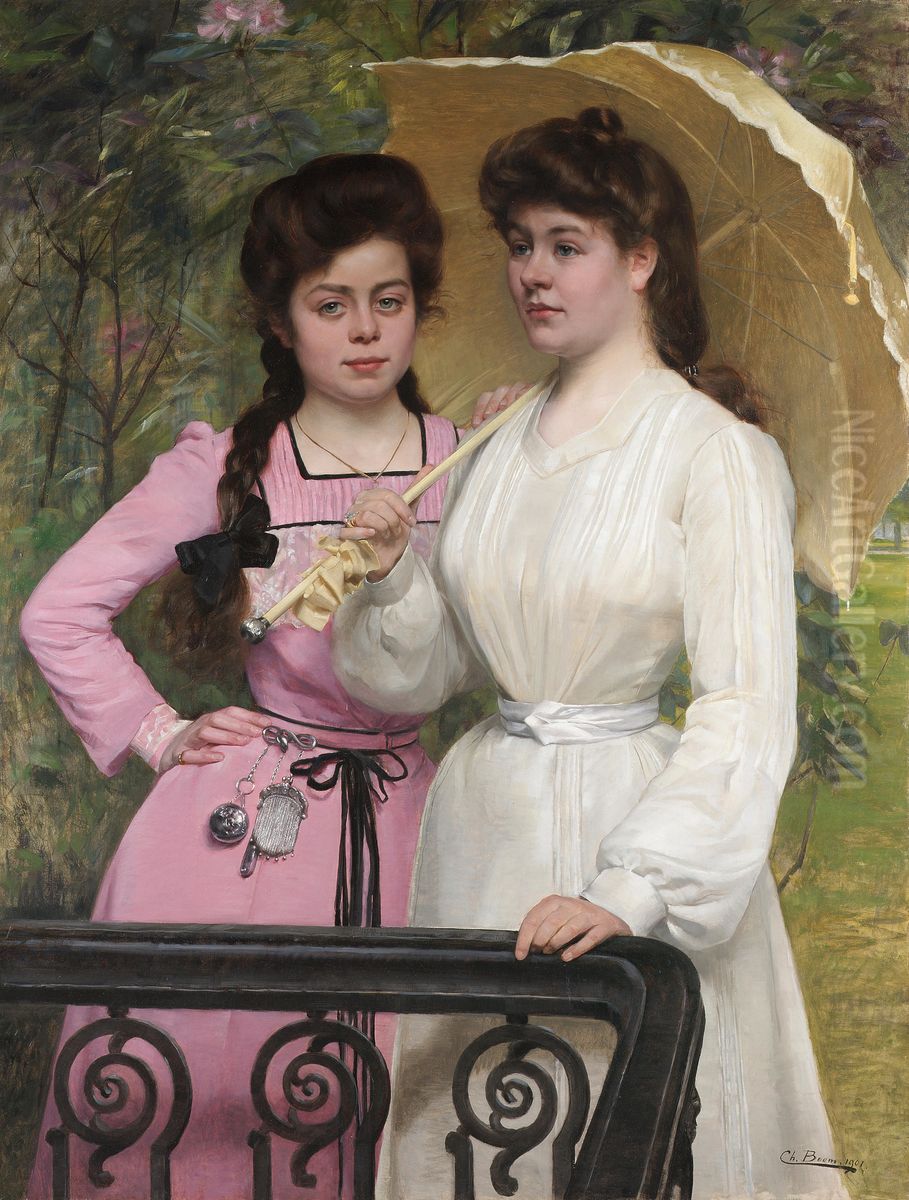 Sisters Oil Painting by Charles Boom