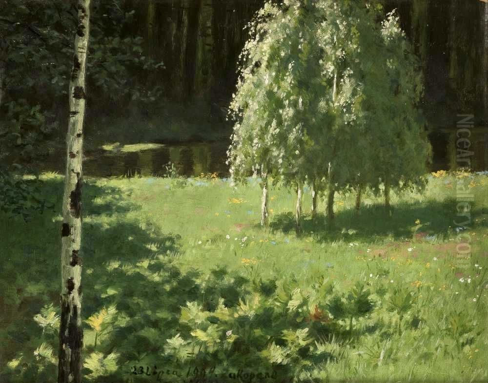 Brzozki Oil Painting by Stanislaw Witkiewicz