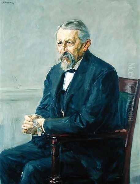 Portrait of zoologist Hermann Strebel Oil Painting by Max Liebermann