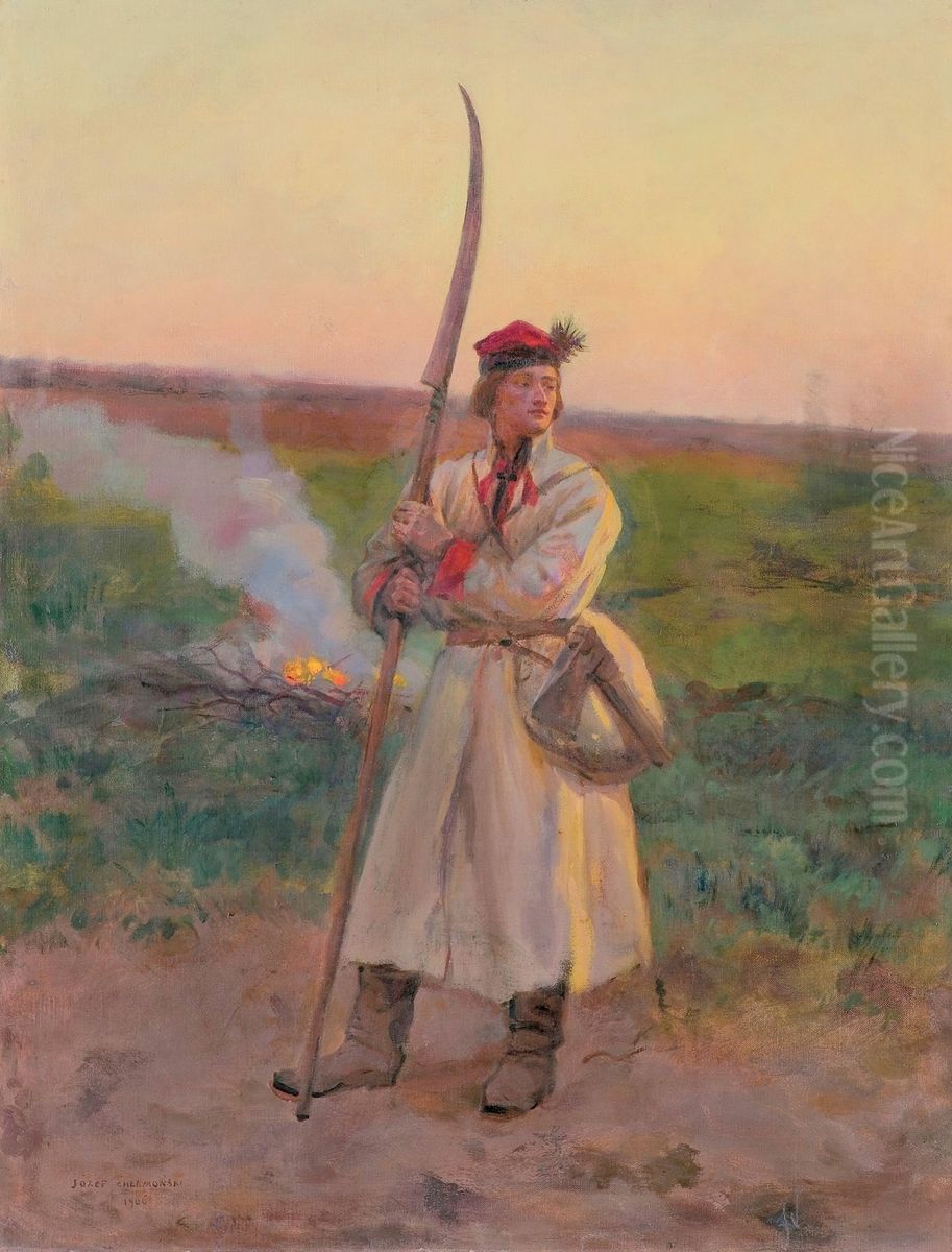 Kosynier Oil Painting by Jozef Chelmonski