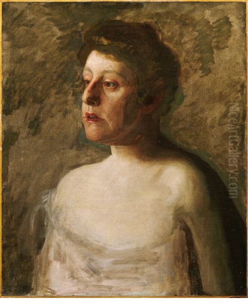 Portrait of Mrs. W.H. Bowden Oil Painting by Thomas Cowperthwait Eakins