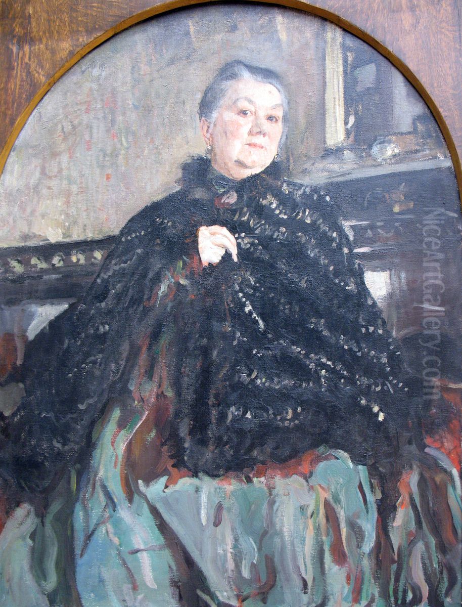 Portrait of the actrice G.H. Fedotovoj Oil Painting by Valentin Serov