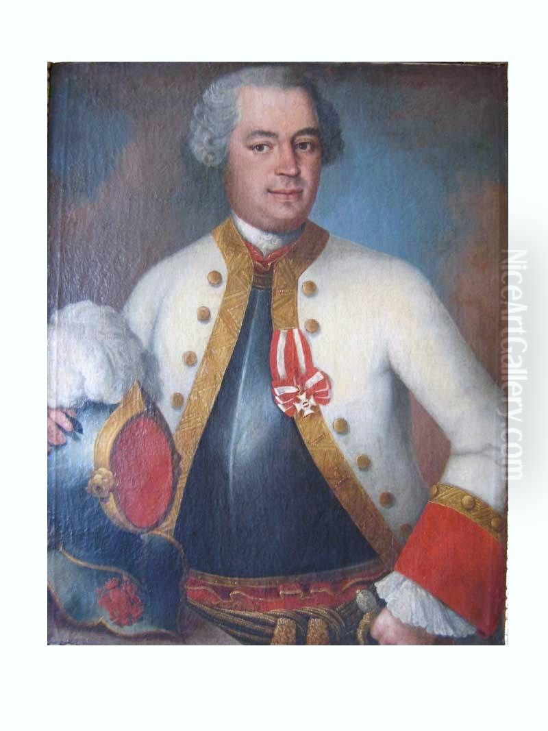 Comte Jean Antoine Joseph de Saintignon, General Feld Marechal Lieutenant, proprietaire du regiment Saintignon dragons Oil Painting by Unidentified painter