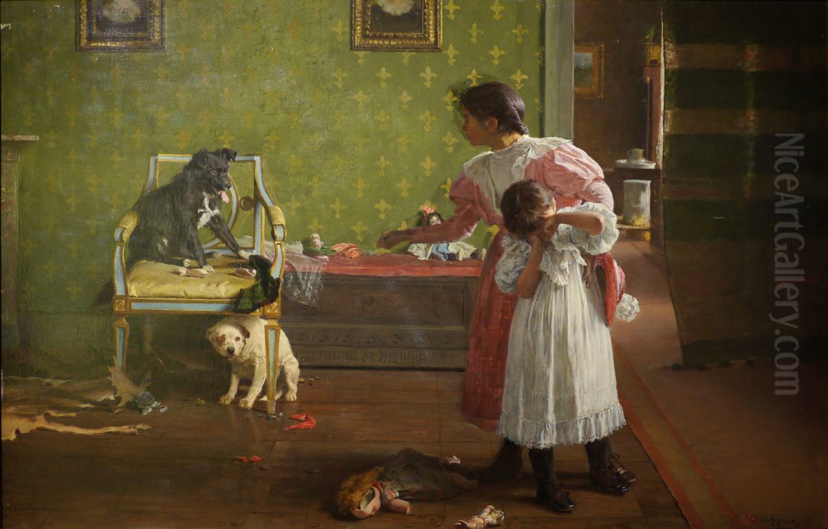 First pains Oil Painting by Giovanni Battista Quadrone