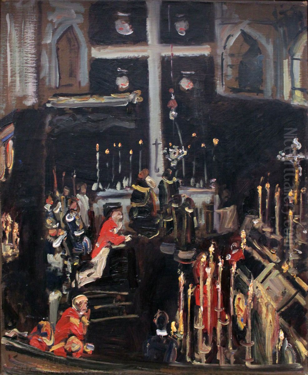Requiem for the St. Georgsknights Oil Painting by Max Slevogt