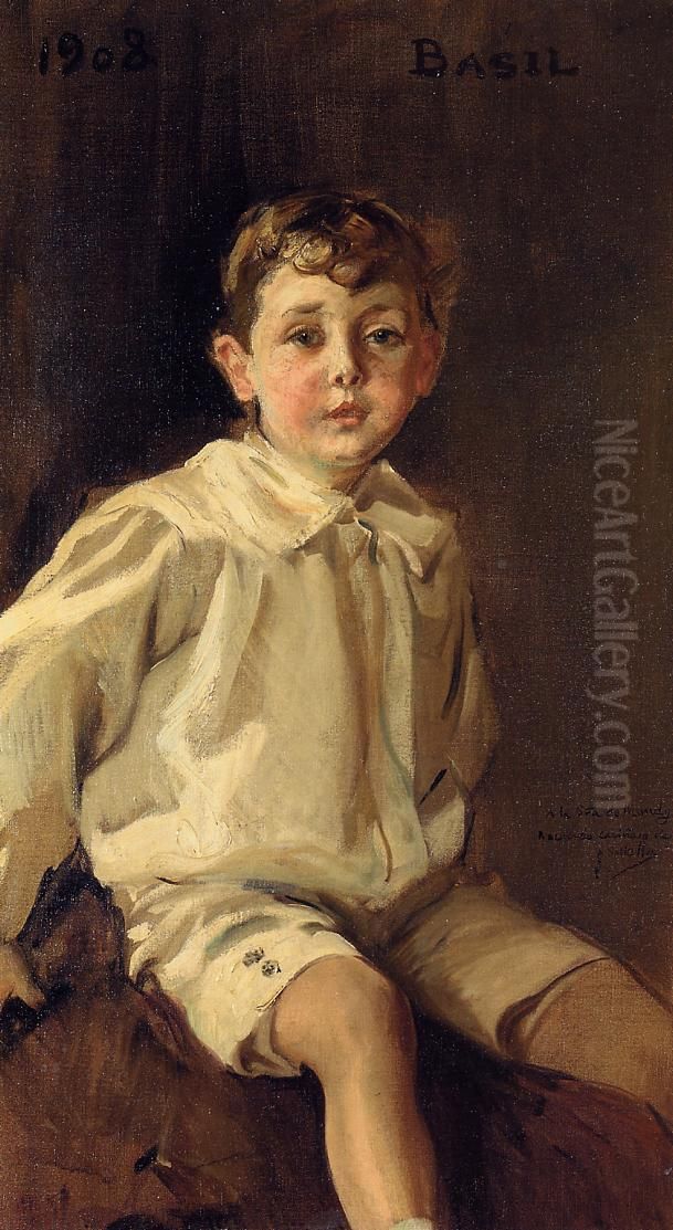 Portrait of Basil Mundy Oil Painting by Joaquin Sorolla