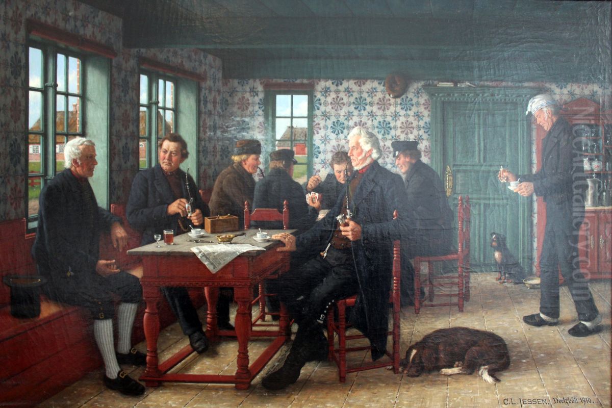 Im Kirchspielkrug Oil Painting by Carl Ludwig Jessen