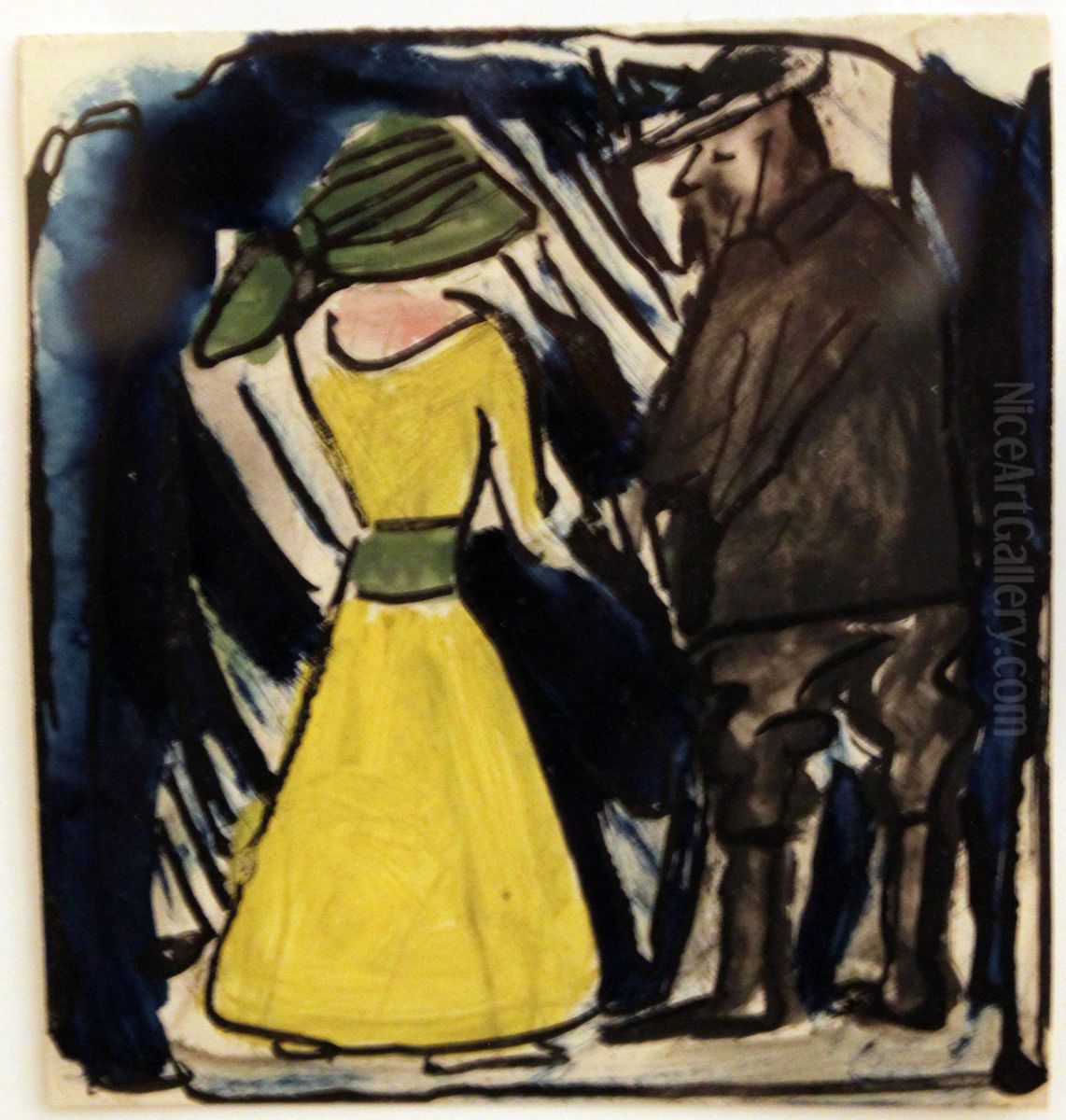 Couple Oil Painting by Christian Rohlfs