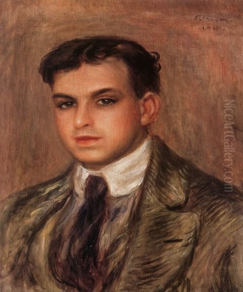 Portrait of Pierre Renoir, artist's son. Oil Painting by Pierre Auguste Renoir
