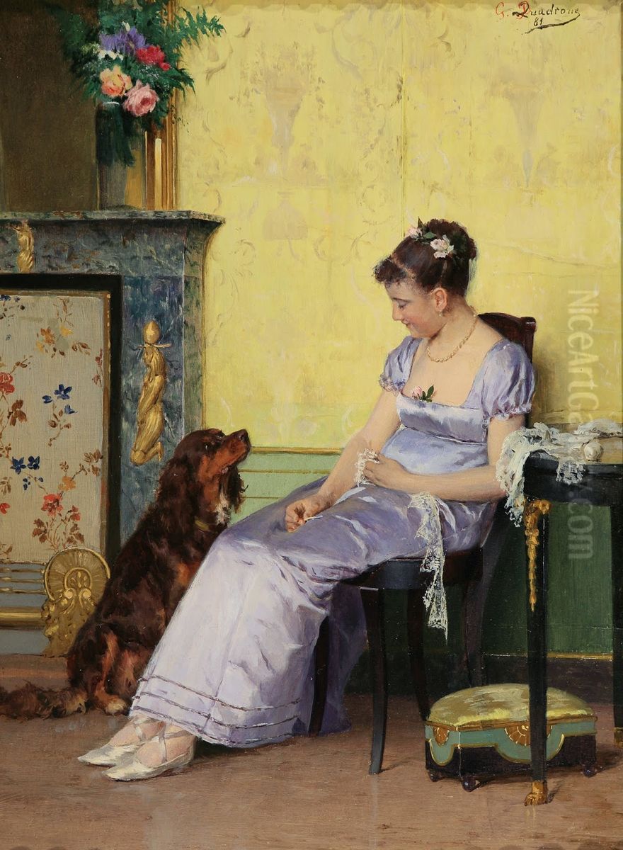 The faithful companion Oil Painting by Giovanni Battista Quadrone