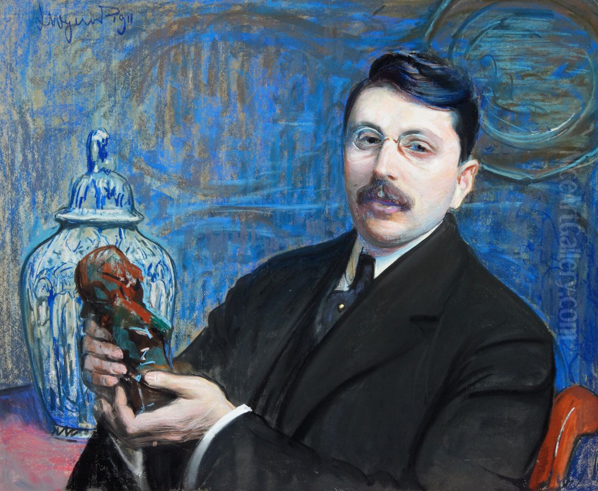 Portret profesora Stanislawa Szwarca Oil Painting by Leon Wyczolkowski