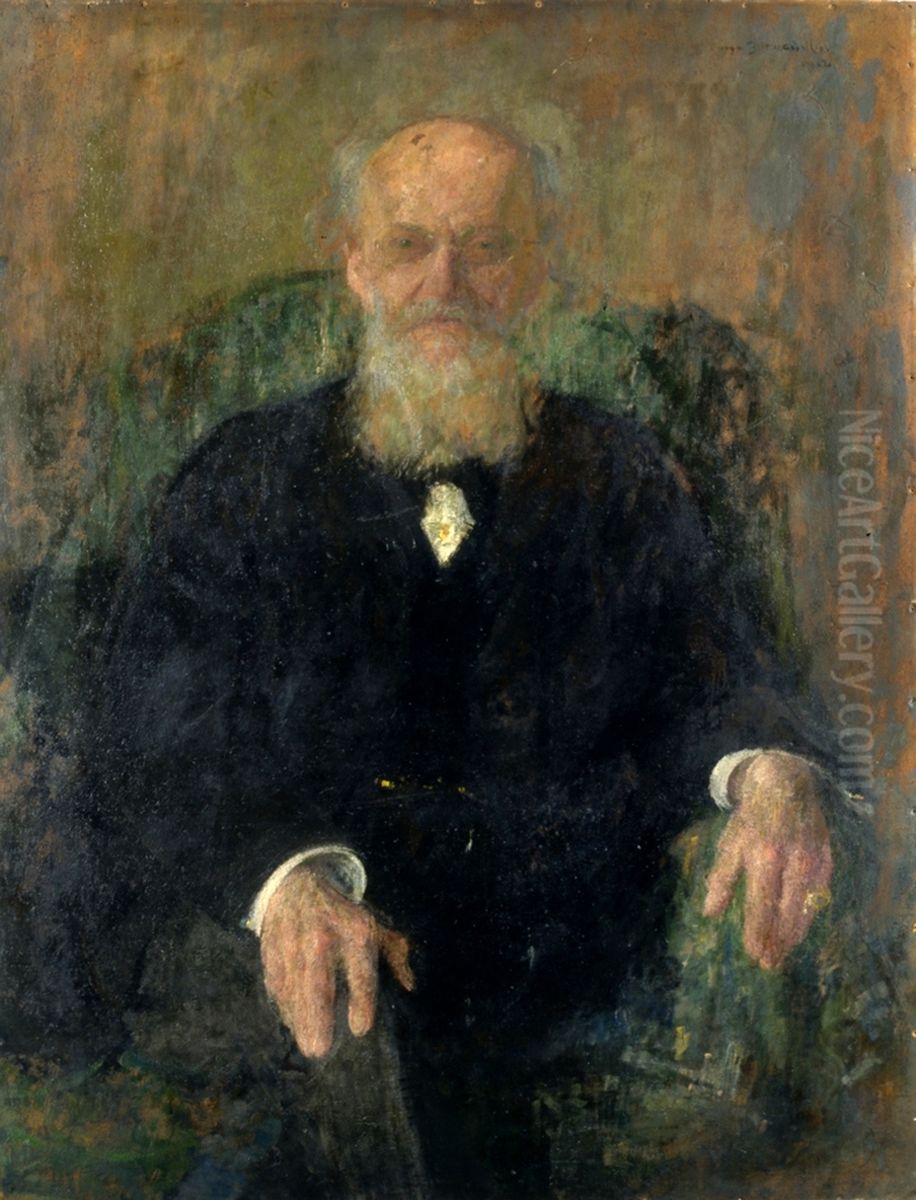 Portret Zygmunta Puslowskiego (1848-1913) Oil Painting by Olga Boznanska