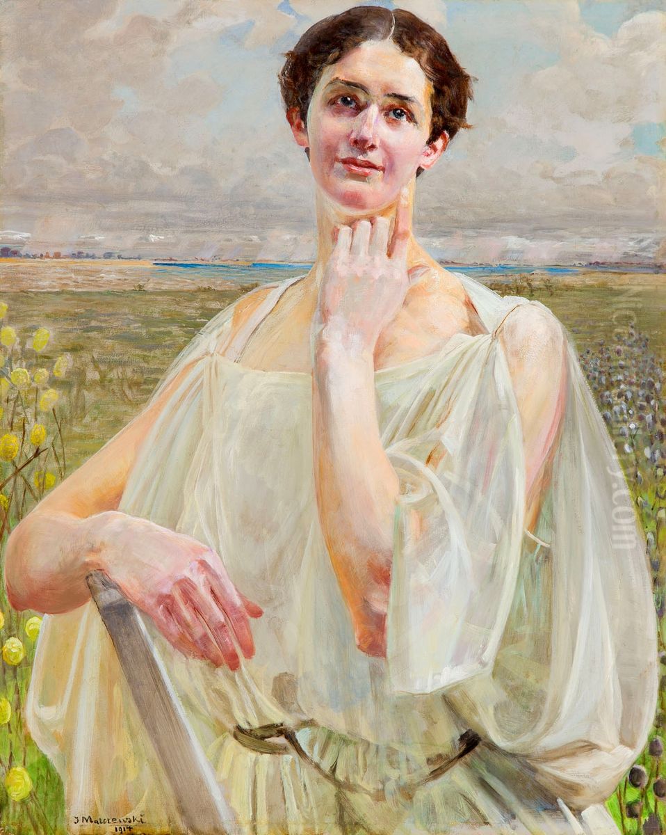 Spring Oil Painting by Jacek Malczewski