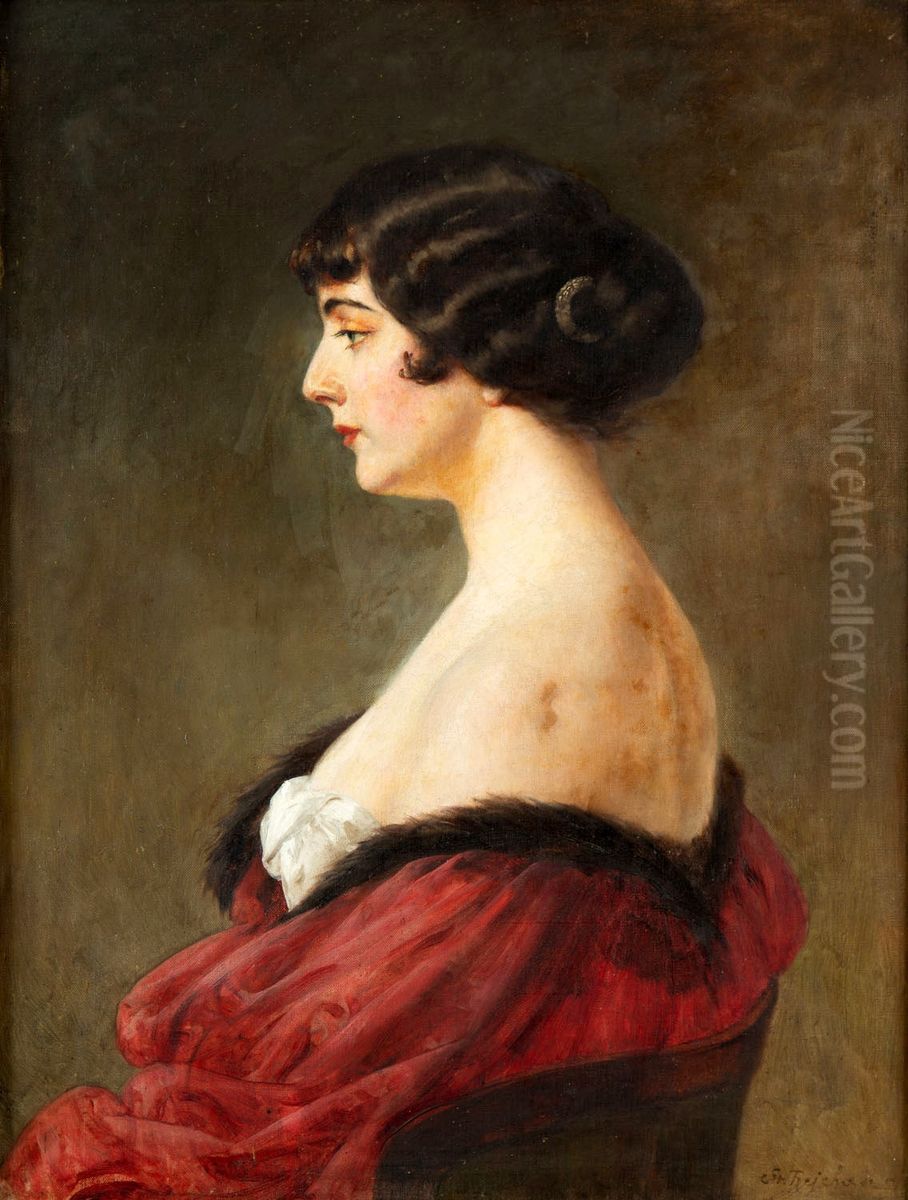 Portrait study Oil Painting by Stanislaw Reichan