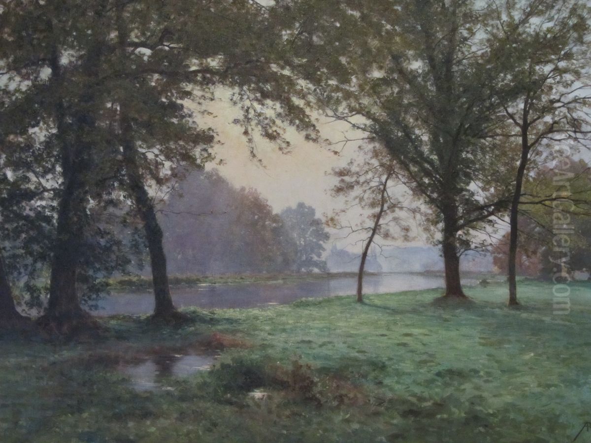 October morning Oil Painting by Albert Rigolot